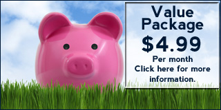 Call (850) 212-8047 for more information about our Value Hosting Package.
