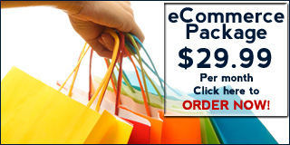 Click here to order the e-Commerce Hosting Package or you can call (850) 212-8047 for assistance.
